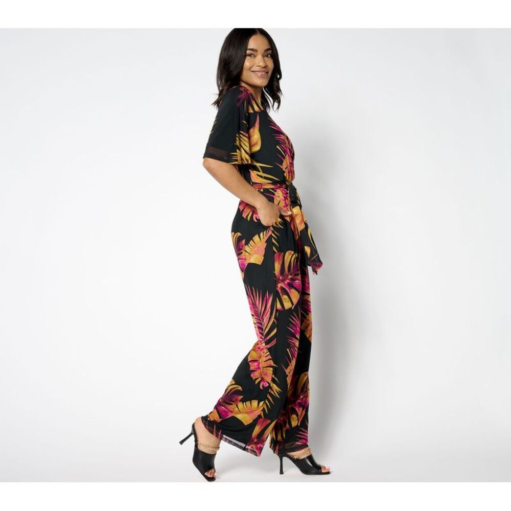 Women Control Women's Plus Sz Dress 2X Mesh Multi-colored